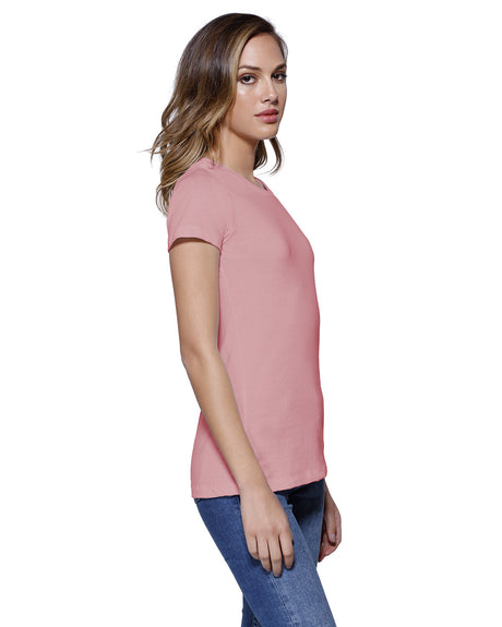 StarTee Ladies' Cotton Crew Neck T-shirt Womens Apparel Shirts & Tops