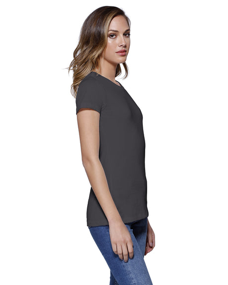 StarTee Ladies' Cotton Crew Neck T-shirt Womens Apparel Shirts & Tops