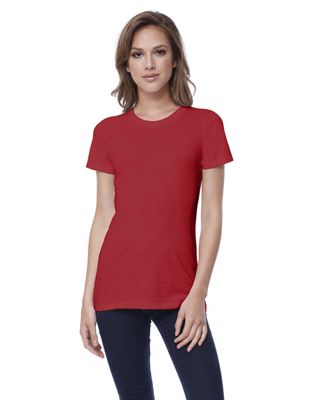 StarTee Ladies' Cotton Crew Neck T-shirt Womens Apparel Shirts & Tops