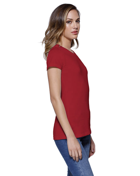 StarTee Ladies' Cotton Crew Neck T-shirt Womens Apparel Shirts & Tops