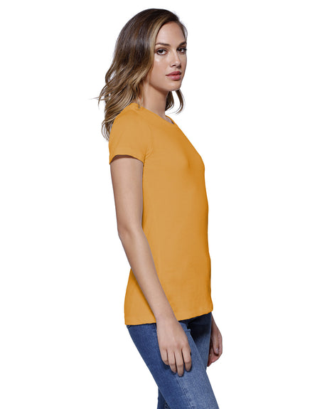 StarTee Ladies' Cotton Crew Neck T-shirt Womens Apparel Shirts & Tops