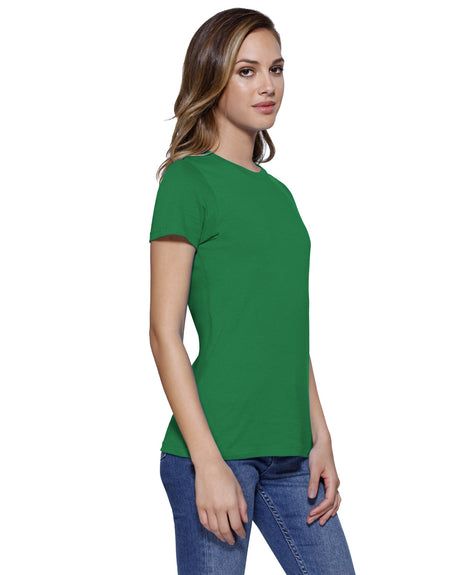 StarTee Ladies' Cotton Crew Neck T-shirt Womens Apparel Shirts & Tops