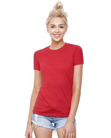 StarTee Ladies' Cotton Crew Neck T-shirt Womens Apparel Shirts & Tops