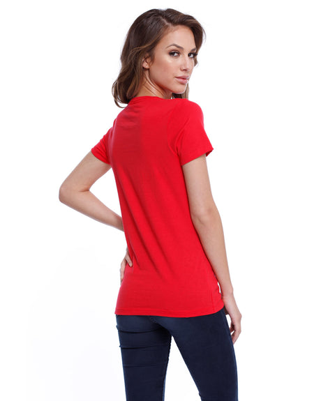 StarTee Ladies' Cotton Crew Neck T-shirt Womens Apparel Shirts & Tops
