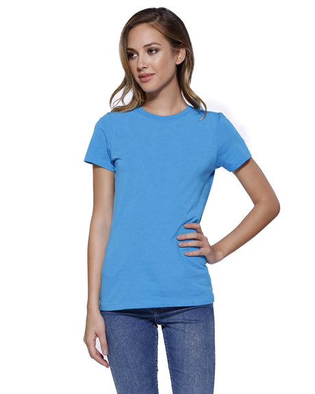 StarTee Ladies' Cotton Crew Neck T-shirt Womens Apparel Shirts & Tops
