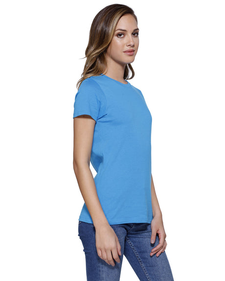 StarTee Ladies' Cotton Crew Neck T-shirt Womens Apparel Shirts & Tops