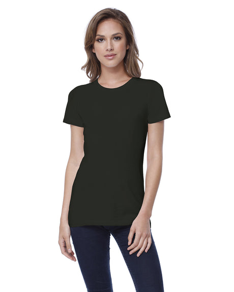 StarTee Ladies' Cotton Crew Neck T-shirt Womens Apparel Shirts & Tops