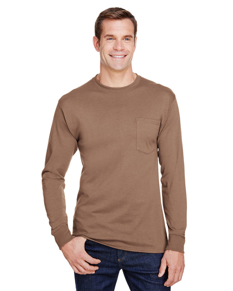 Hanes Men's Workwear Long Sleeve Pocket T-Shirt Hanes