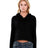 StarTee Ladies' 4.3 oz., CVC Cropped Hoodie T-Shirt StarTee