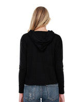 StarTee Ladies' 4.3 oz., CVC Cropped Hoodie T-Shirt StarTee
