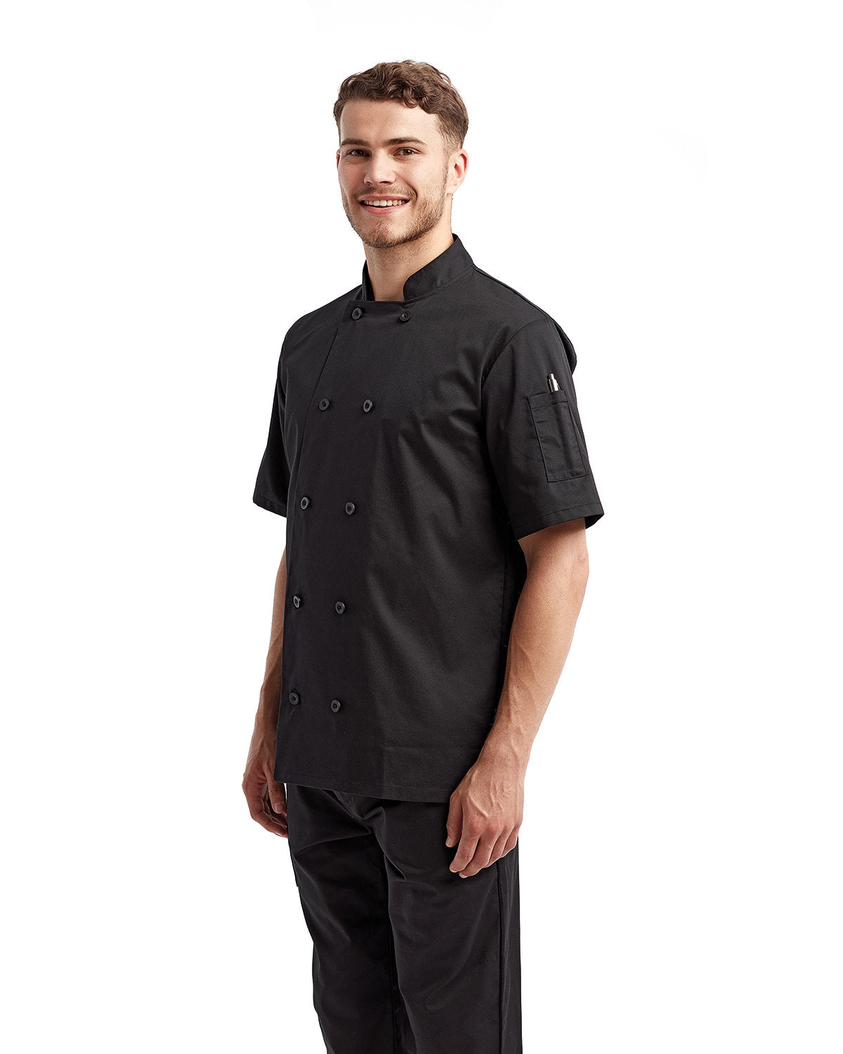 Artisan Collection by Reprime Unisex Short-Sleeve Sustainable Chef's Jacket Reprime