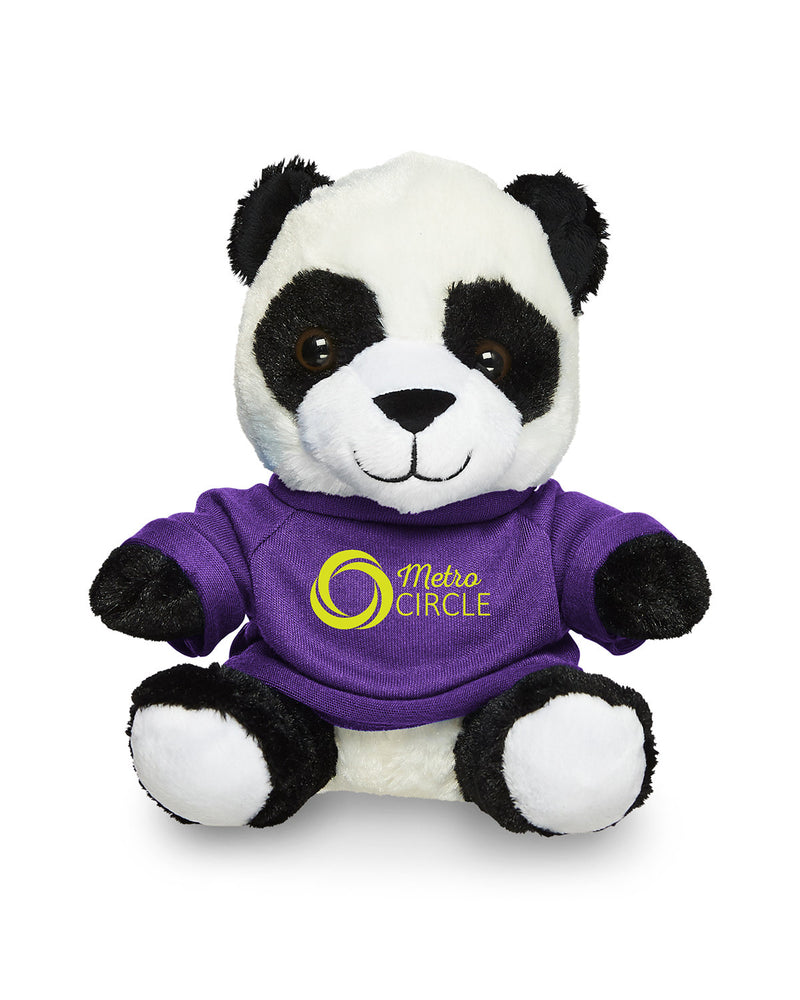 Prime Line 7" Plush Panda With T-Shirt