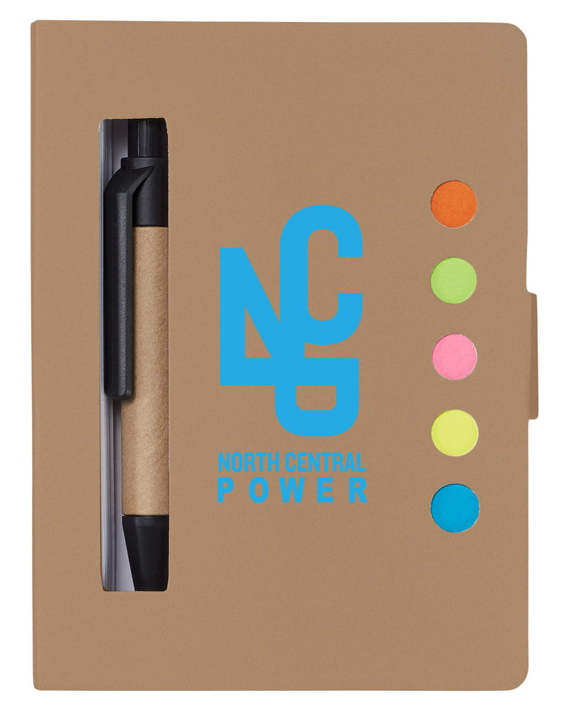 Prime Line Eco Stowaway Sticky Jotter With Pen