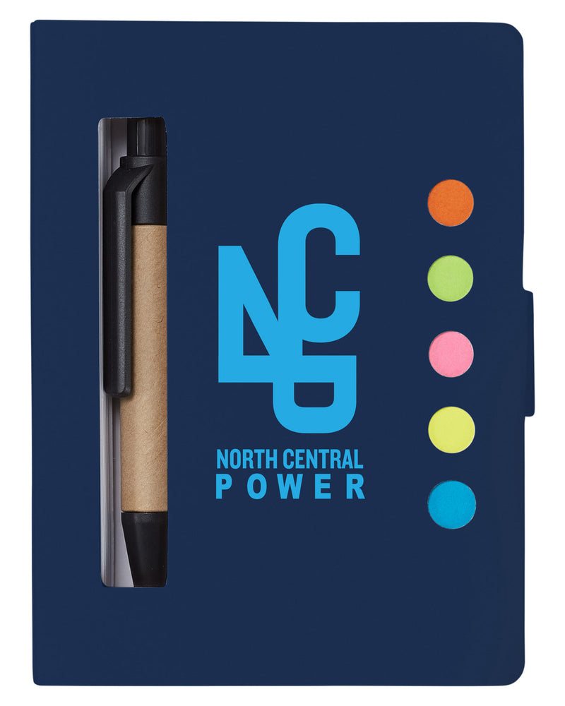 Prime Line Eco Stowaway Sticky Jotter With Pen