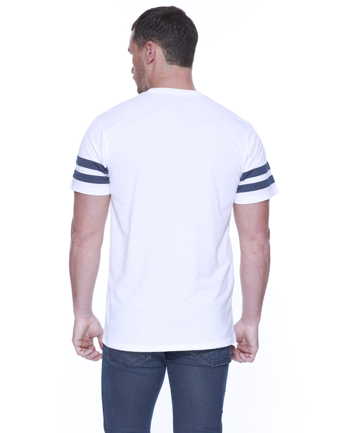 StarTee Men's CVC Stripe Varsity T-Shirt StarTee