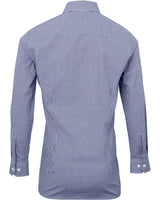 Artisan Collection by Reprime Men's Microcheck Gingham Long-Sleeve Cotton Shirt Reprime