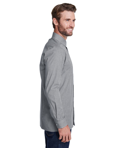 Artisan Collection by Reprime Men's Microcheck Gingham Long-Sleeve Cotton Shirt