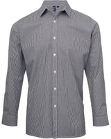 Artisan Collection by Reprime Men's Microcheck Gingham Long-Sleeve Cotton Shirt Reprime