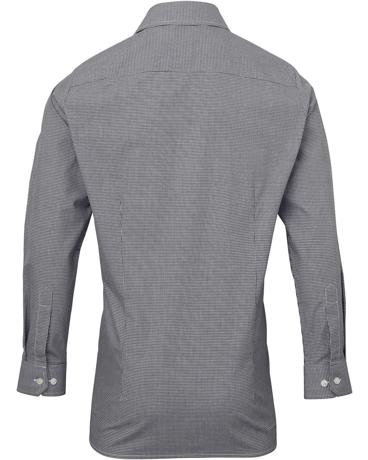 Artisan Collection by Reprime Men's Microcheck Gingham Long-Sleeve Cotton Shirt Reprime