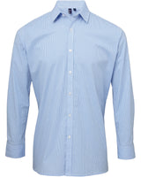 Artisan Collection by Reprime Men's Microcheck Gingham Long-Sleeve Cotton Shirt Reprime