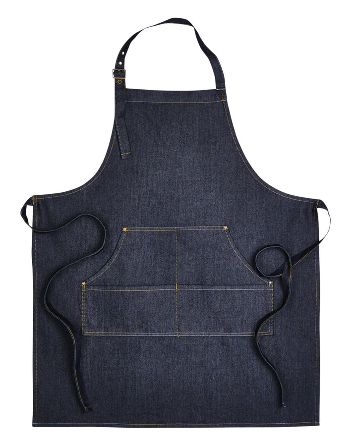 Artisan Collection by Reprime Unisex Jeans Stitch Denim Bib Apron Reprime