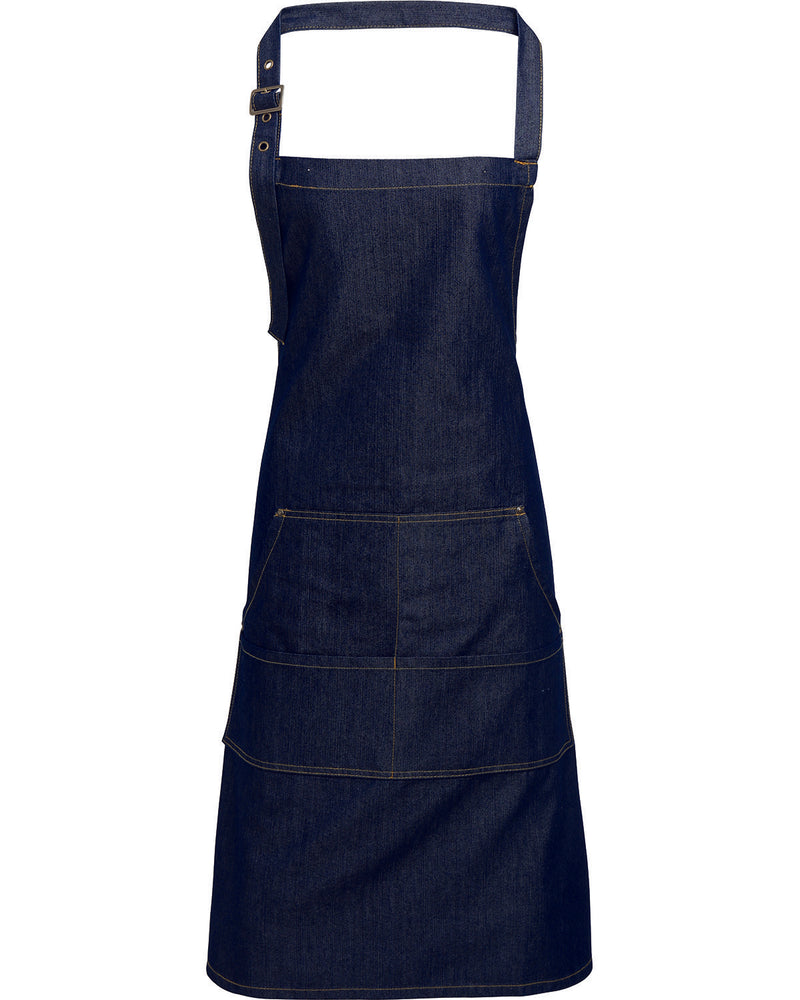 Artisan Collection by Reprime Unisex Jeans Stitch Denim Bib Apron