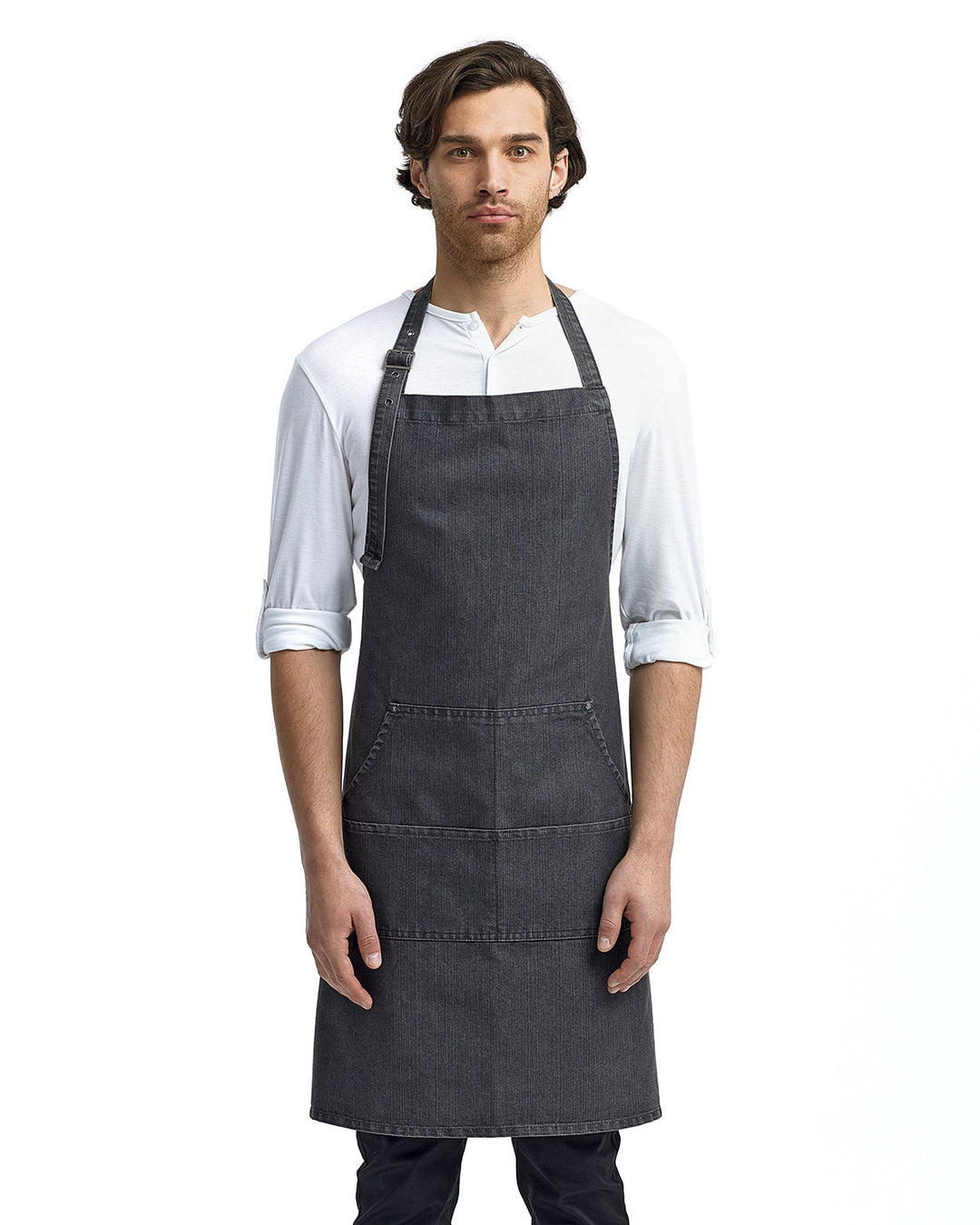 Artisan Collection by Reprime Unisex Jeans Stitch Denim Bib Apron Reprime