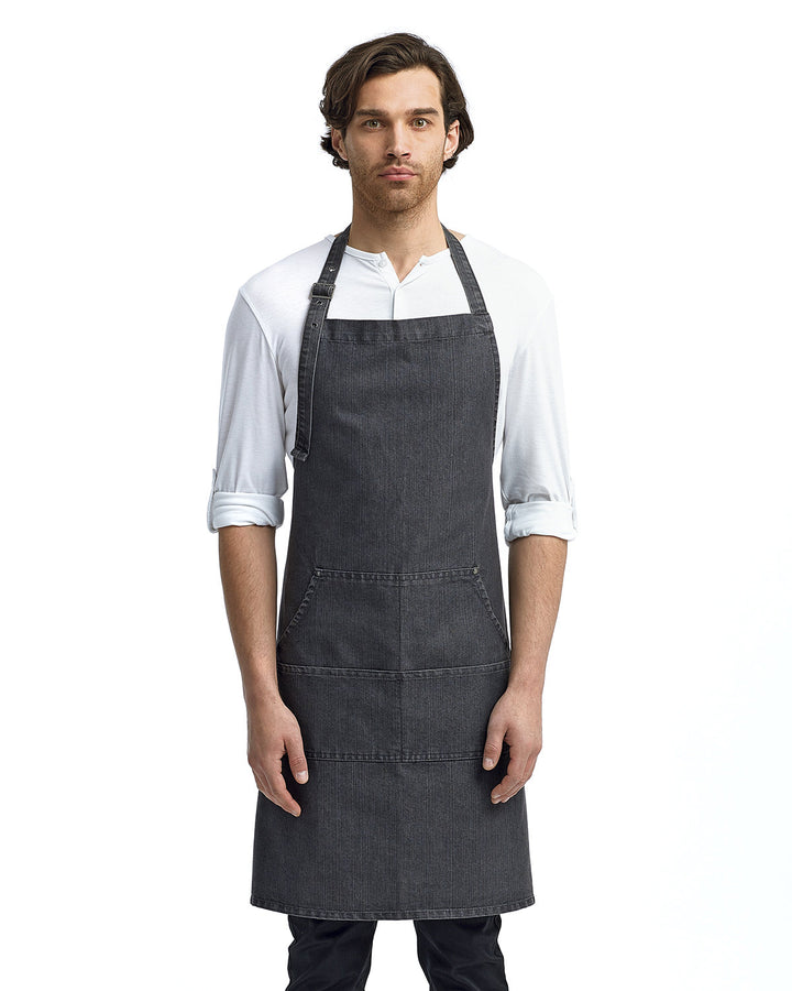 Artisan Collection by Reprime Unisex Jeans Stitch Denim Bib Apron Reprime