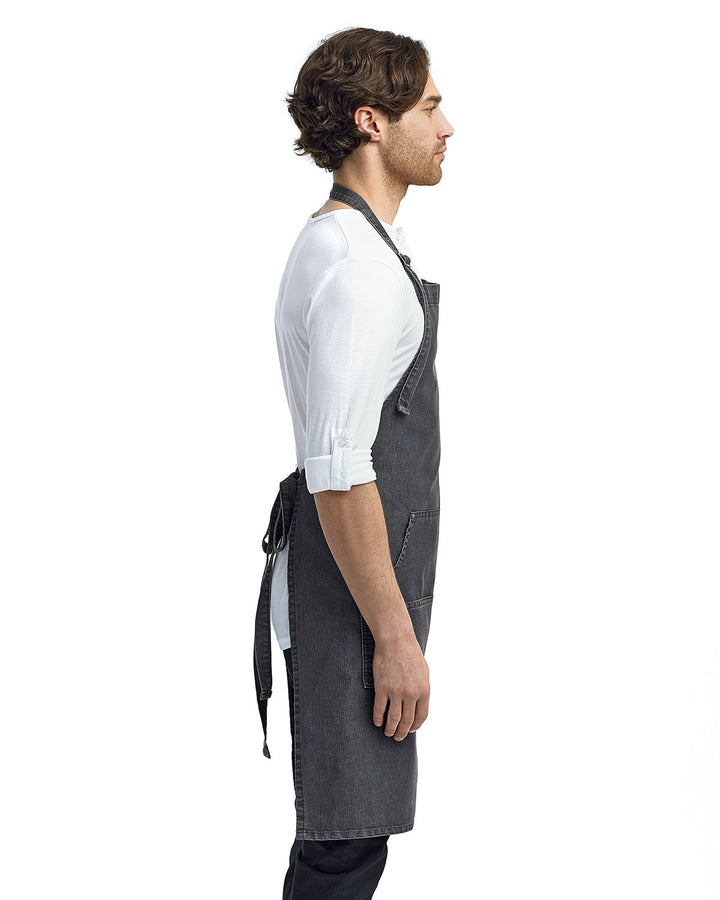 Artisan Collection by Reprime Unisex Jeans Stitch Denim Bib Apron Reprime