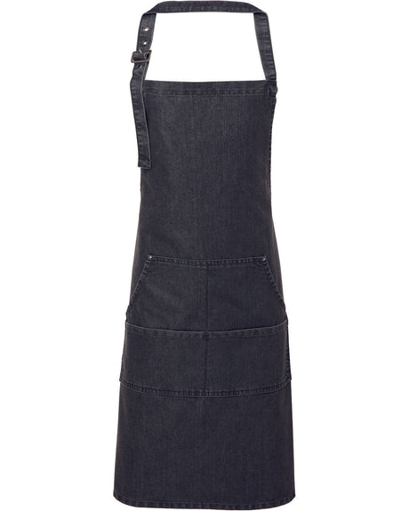 Artisan Collection by Reprime Unisex Jeans Stitch Denim Bib Apron Reprime