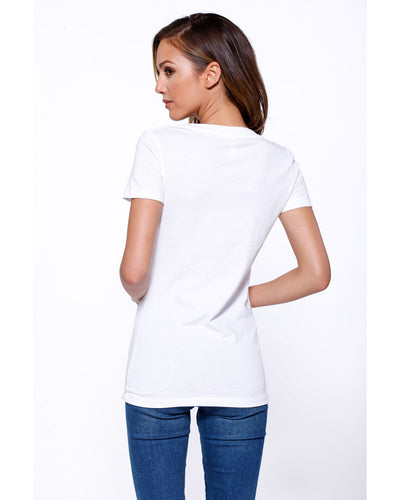 StarTee Ladies' Cotton V-Neck T-Shirt