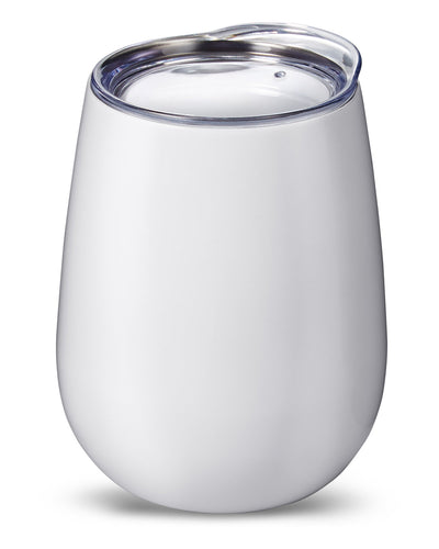 Prime Line 10oz Stemless Vacuum Wine Tumbler With Lid