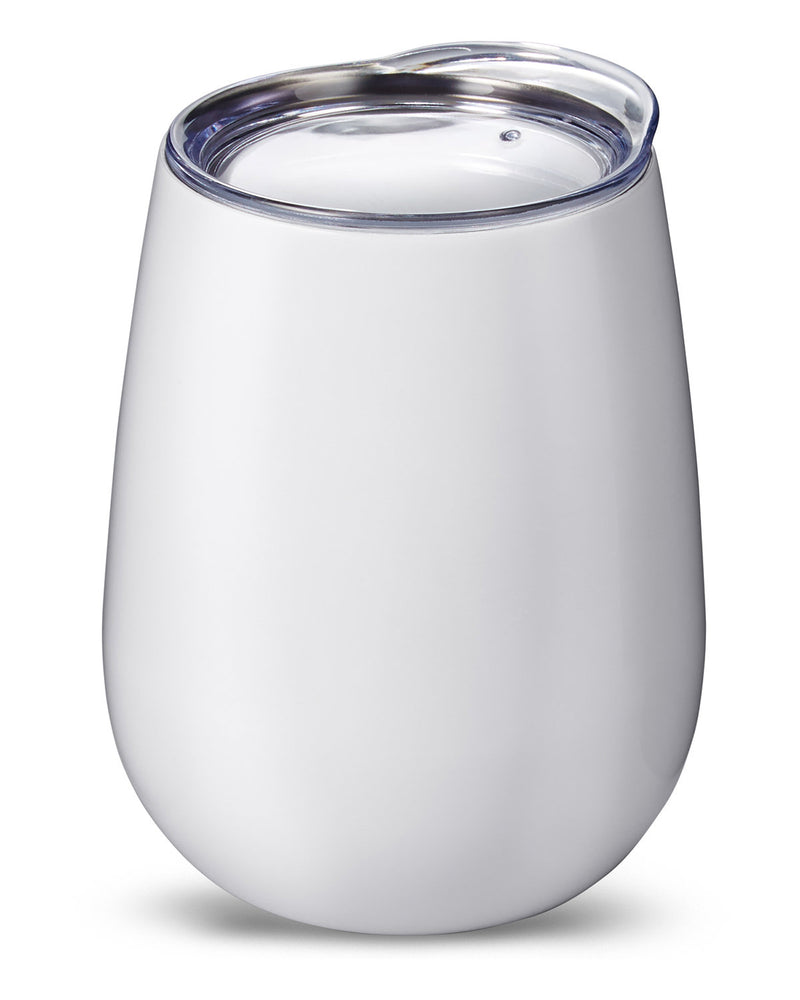 Prime Line 10oz Stemless Vacuum Wine Tumbler With Lid