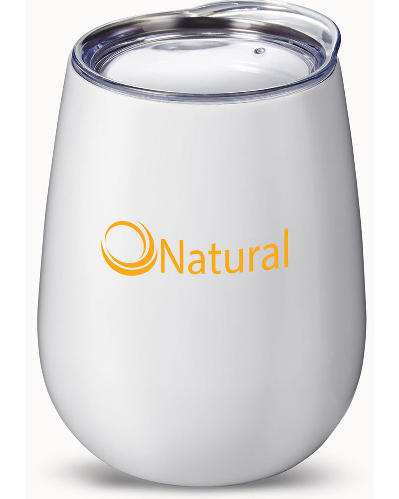 Prime Line 10oz Stemless Vacuum Wine Tumbler With Lid