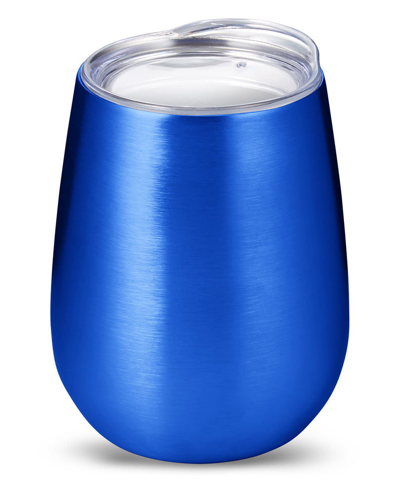 Prime Line 10oz Stemless Vacuum Wine Tumbler With Lid