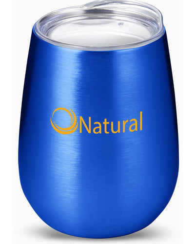 Prime Line 10oz Stemless Vacuum Wine Tumbler With Lid