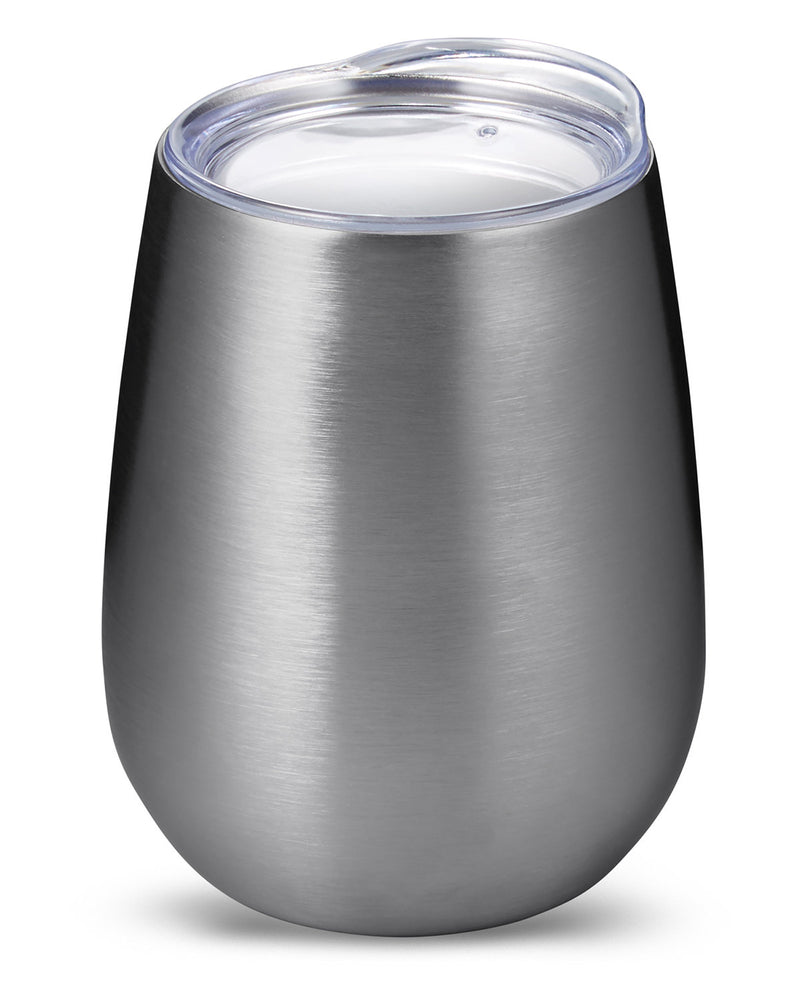 Prime Line 10oz Stemless Vacuum Wine Tumbler With Lid
