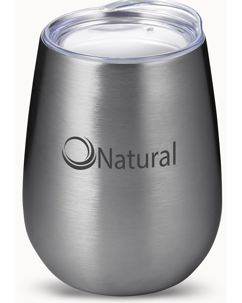Prime Line 10oz Stemless Vacuum Wine Tumbler With Lid