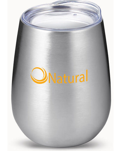 Prime Line 10oz Stemless Vacuum Wine Tumbler With Lid