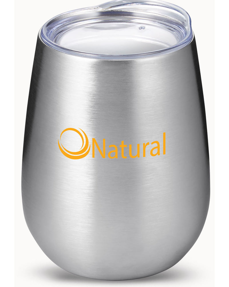 Prime Line 10oz Stemless Vacuum Wine Tumbler With Lid