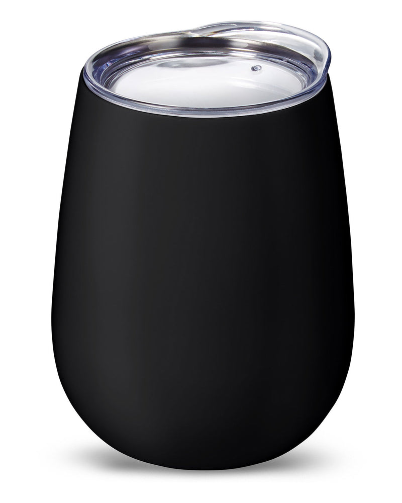 Prime Line 10oz Stemless Vacuum Wine Tumbler With Lid