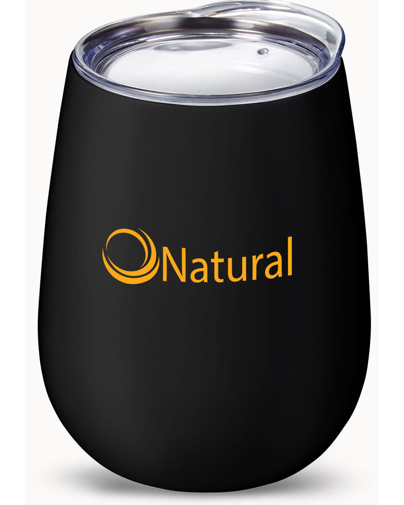Prime Line 10oz Stemless Vacuum Wine Tumbler With Lid