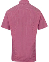 Reprime Men's Microcheck Gingham Short-Sleeve Cotton Shirt Reprime