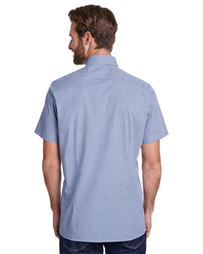 Reprime Men's Microcheck Gingham Short-Sleeve Cotton Shirt