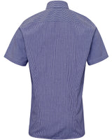 Reprime Men's Microcheck Gingham Short-Sleeve Cotton Shirt Reprime
