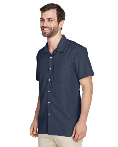 Harriton Men's Barbados Textured Camp Shirt