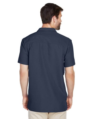 Harriton Men's Barbados Textured Camp Shirt