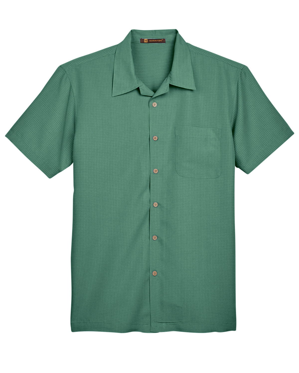 Harriton Men's Barbados Textured Camp Shirt