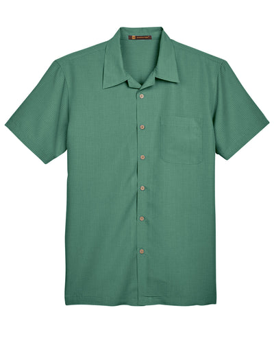 Harriton Men's Barbados Textured Camp Shirt