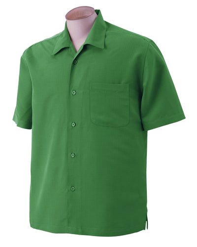 Harriton Men's Barbados Textured Camp Shirt